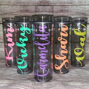 Custom Skinny Tumblers with Name